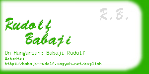 rudolf babaji business card